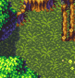 Zoom sur l'herbe de Secret of Mana 3